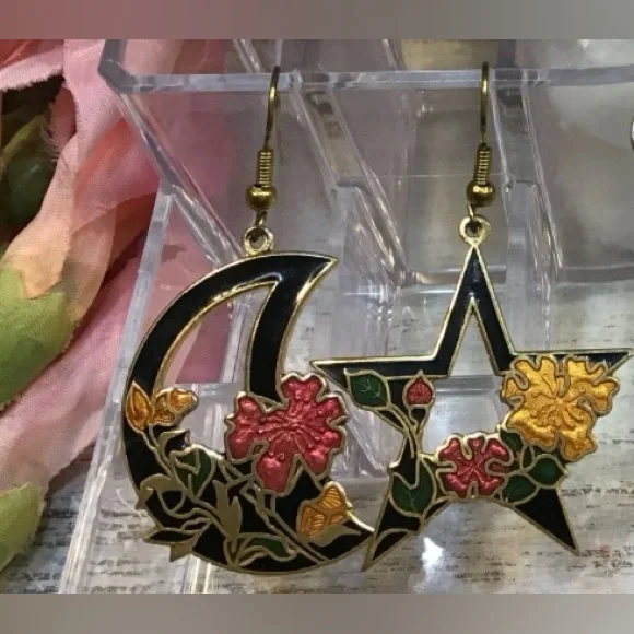 Moon and Sun Earrings - Picture 3 of 4